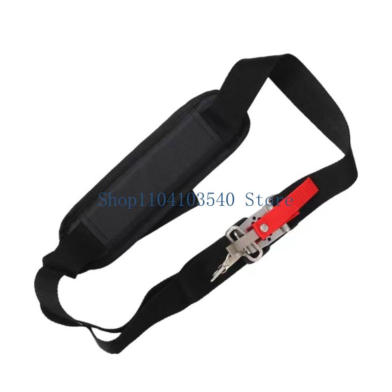 Brush Cutter Strap - 02DC プロフェッショナル刈払機ストラップ、単一の調節可能なハーネスとクイックリリースクリップトリマーガーデンツールアクセサリー付き
