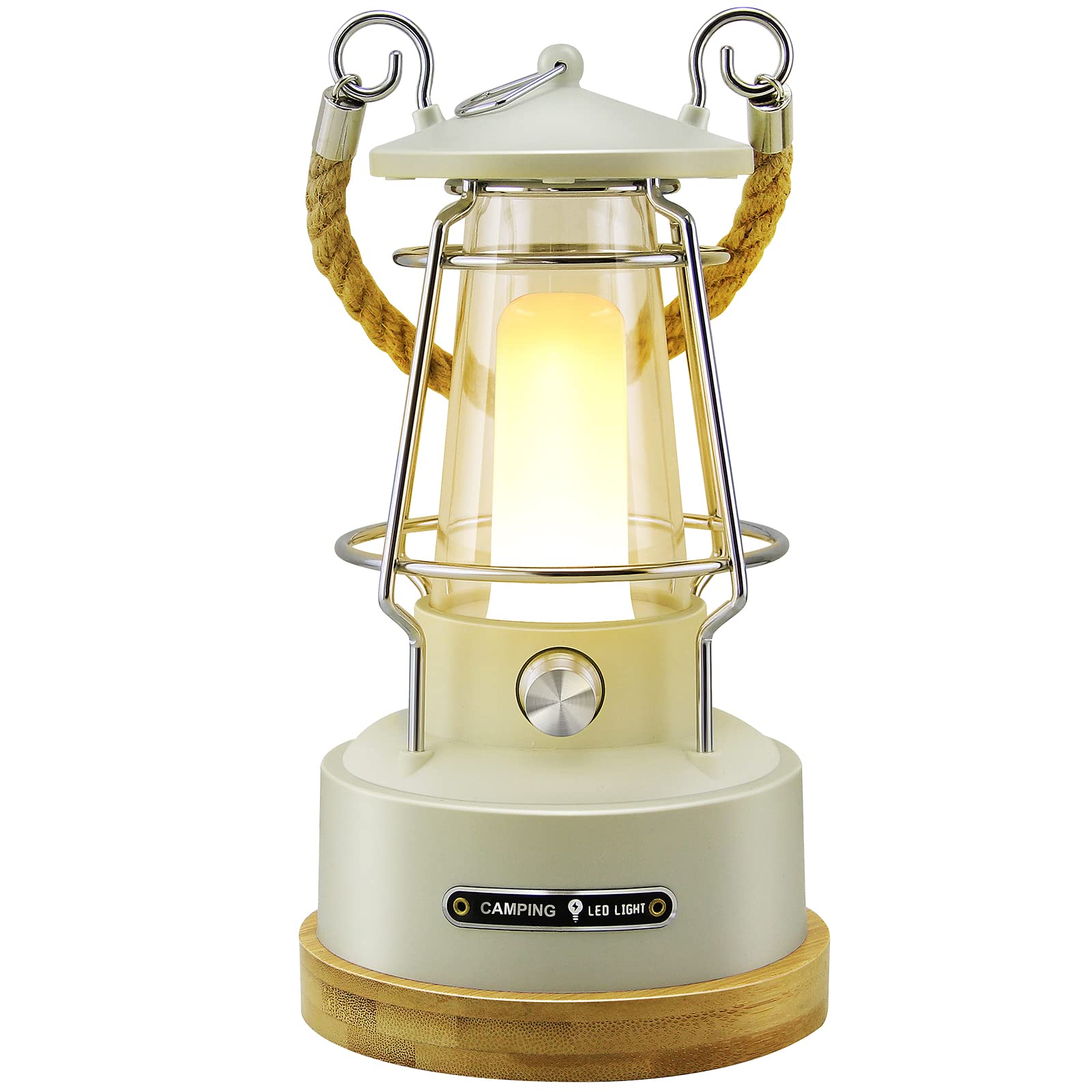 Outdoor Power Reno - VN レトロハンドルキャンプランタン充電式調光可能な LED ヴィンテージランタン電池式防水 LED レトロキャンプライト