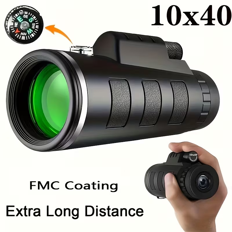 Outdoor Powersports - 大人向け40x60高出力HD単眼鏡 – スマートフォンホルダー/クリップ付き – 屋外でのバードウォッチングやスポーツイベントに最適