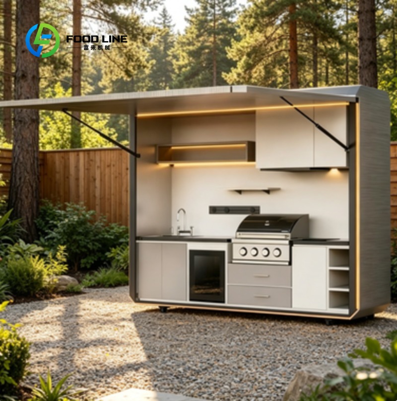 Outdoor Kitchen Power - ソーラーパネルシステム搭載の耐候性屋外キッチン、ソーラー式スチール製BBQステーション（家庭用、裏庭パティオ、キャンプ用）