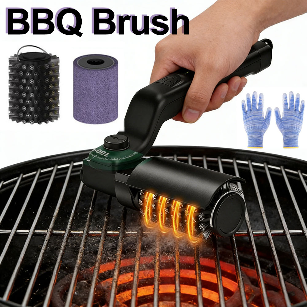 Outdoor Power Grill - 電気グリルブラシ 充電式 3つの強力な速度のBBQグリルブラシ キャンプ用屋外グリル用、自動グリルクリーニングブラシ