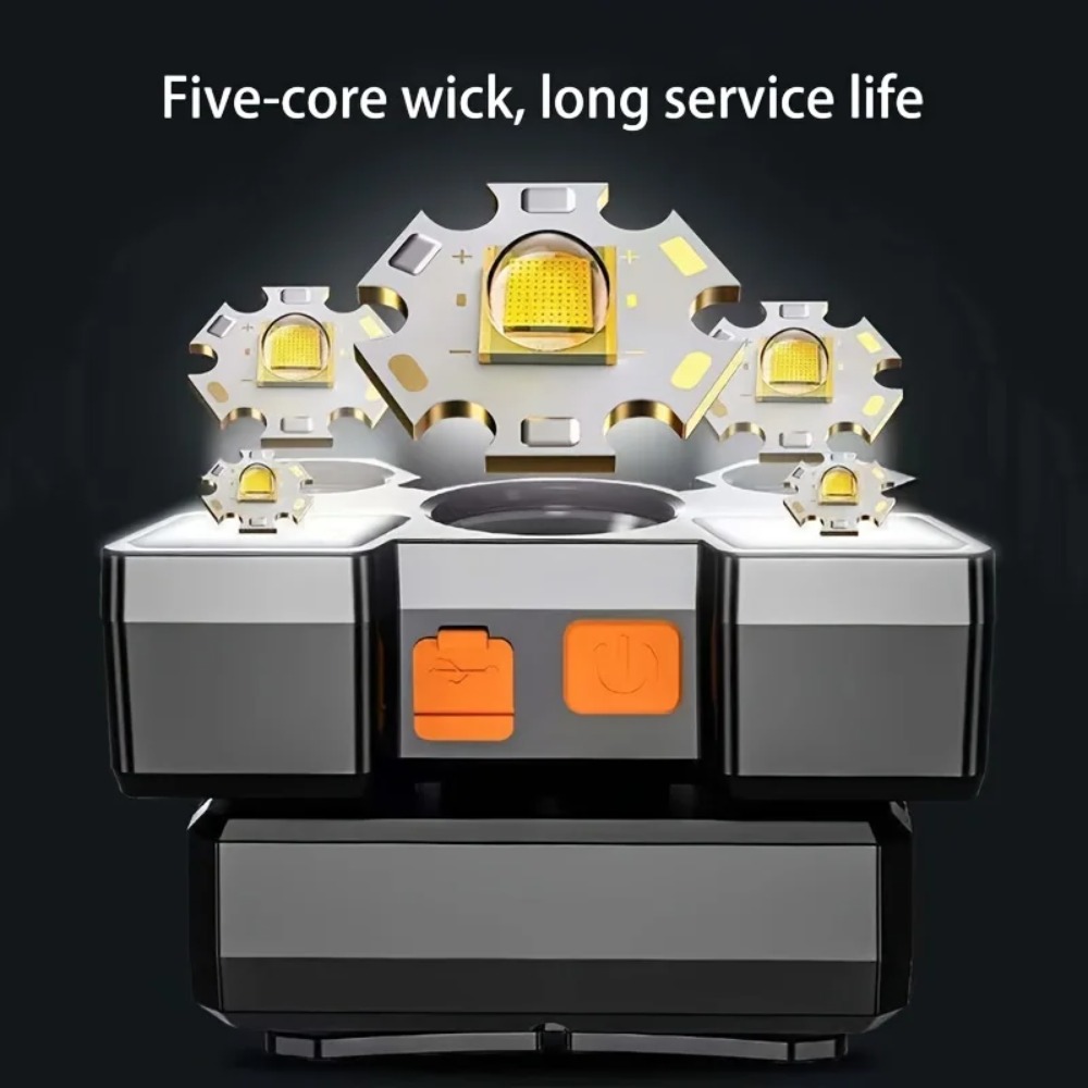 5*LEDハイパワーヘッドランプ 超高輝度 USB充電式 ア - Outdoor Power Reno のレビューと価格