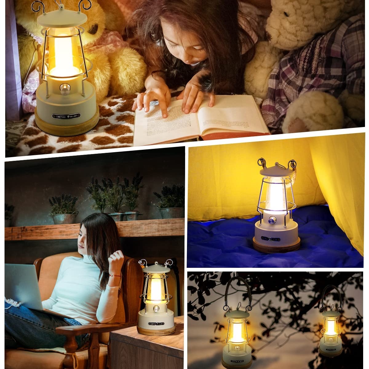 VN レトロハンドルキャンプランタン充電式調光可能な LED - Outdoor Power Reno のレビューと価格