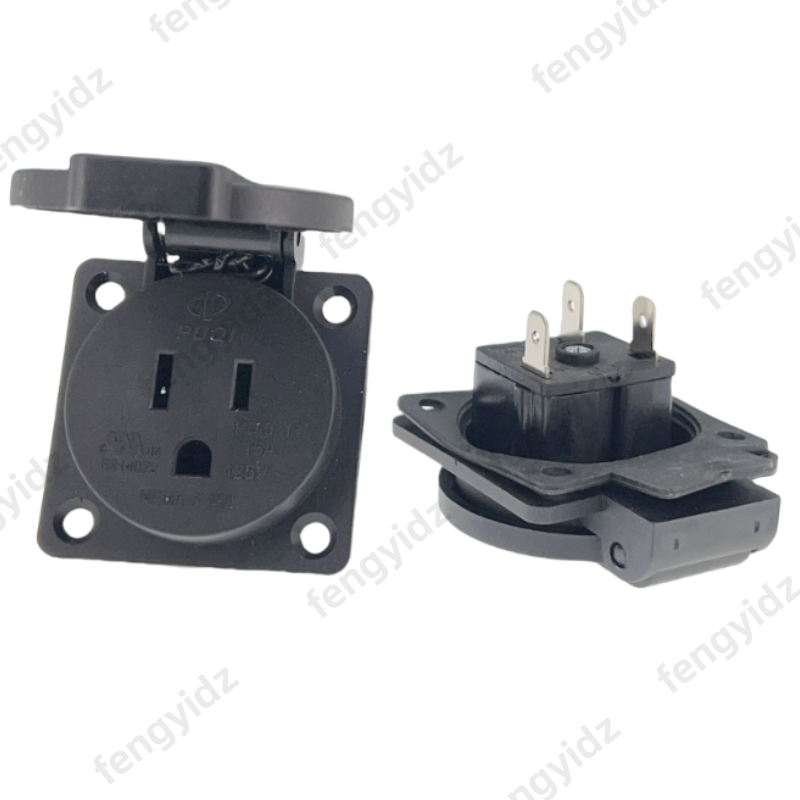 黒 125V 15A 20A IP44 CE アメリカ日本多 - Outdoor Power Outlet Waterproof のレビューと価格