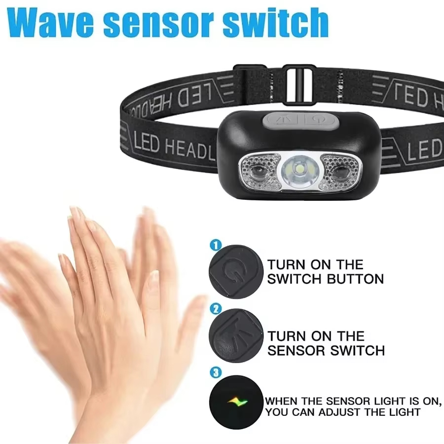 強力な LED ヘッドランプ調整可能な波センサースイッチ懐中 - Outdoor Power Reno のレビューと価格