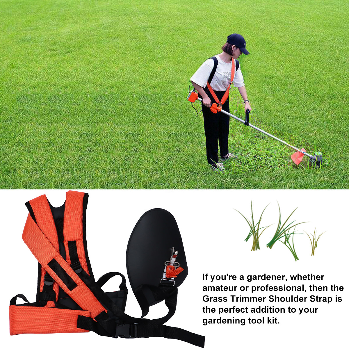 草刈り機用ハーネスベルト ダブルショルダーストラップ 調節可 - Brush Cutter Strap のレビューと価格