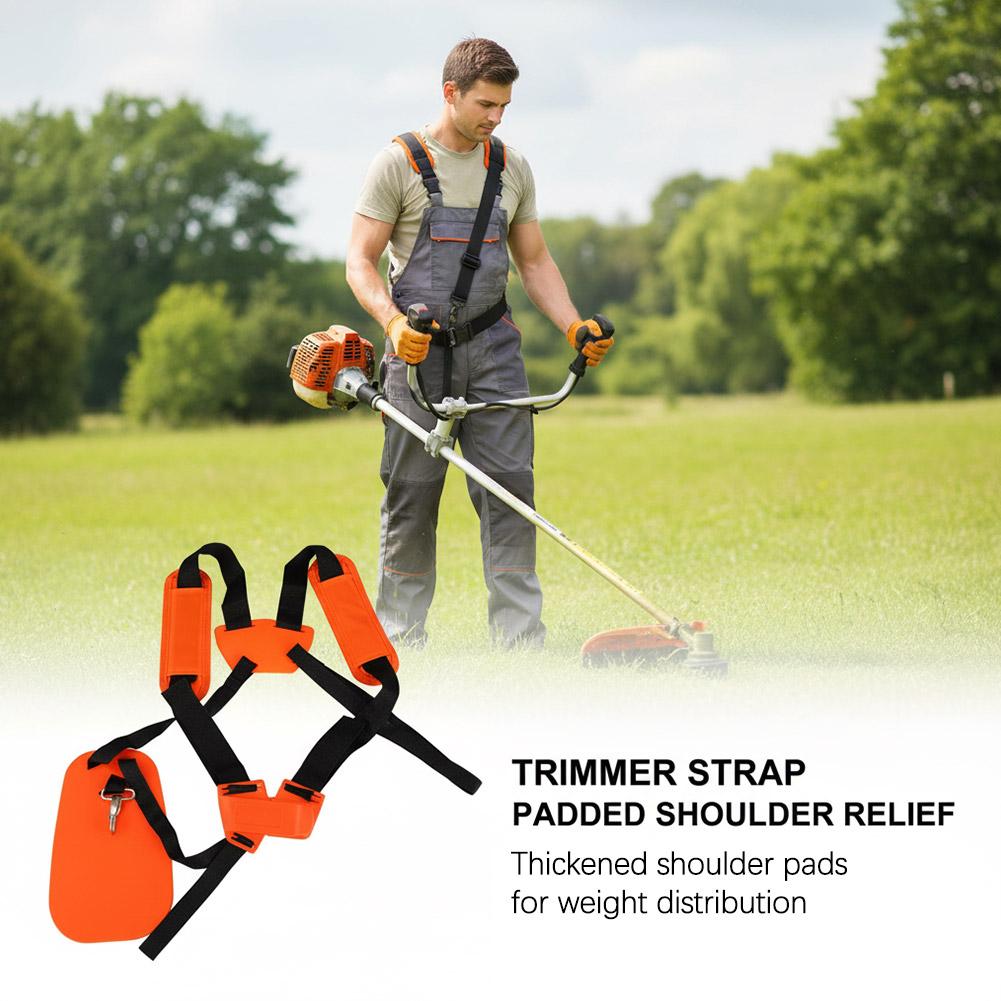 パッド入りダブルショルダーハーネスストラップ、ストリングトリ - Brush Cutter Strap のレビューと価格