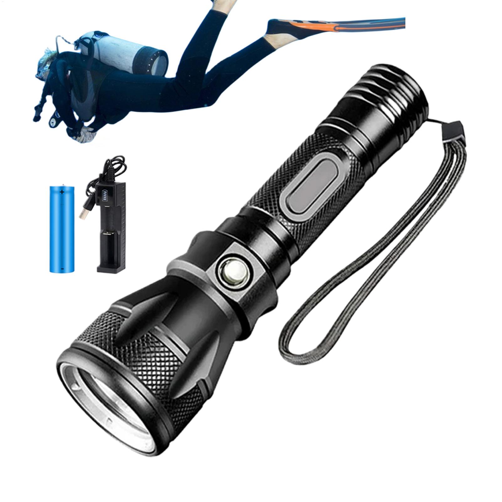 3モード強力充電式防水LEDダイビング懐中電灯トーチポータブ - Outdoor Powersports のレビューと価格