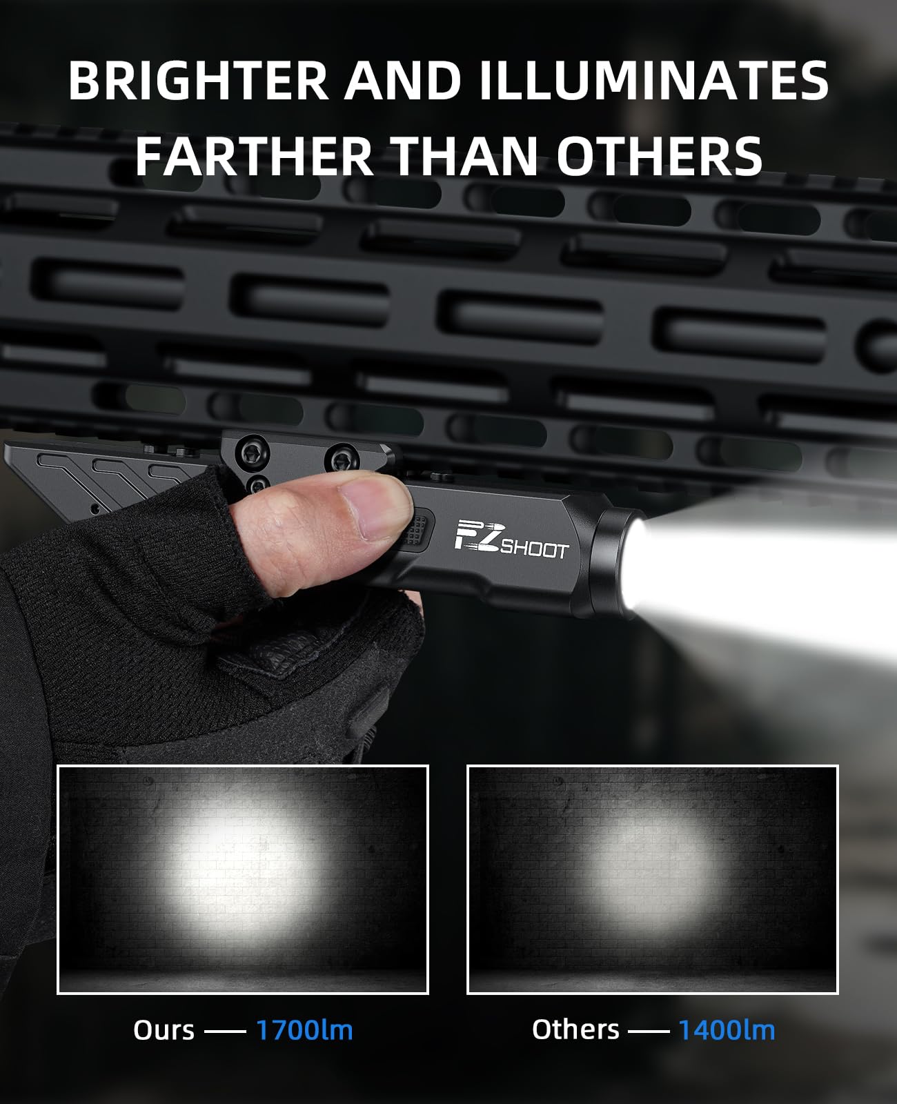 EZshoot 1700 ルーメン懐中電灯 磁気充電式 スト - Outdoor Power Reno のレビューと価格