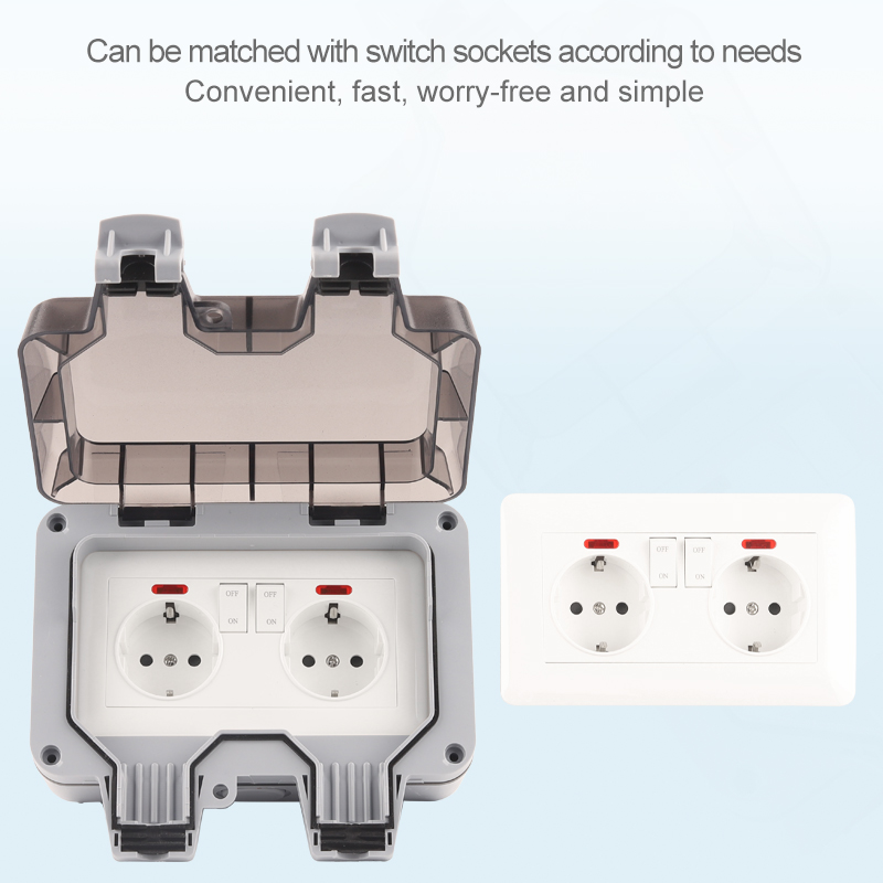 防水屋外壁コンセント,ip66,EUおよびドイツ規格,16A - Outdoor Power Outlet Waterproof のレビューと価格