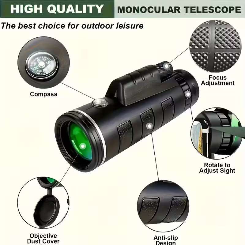 大人向け40x60高出力HD単眼鏡 – スマートフォンホルダ - Outdoor Powersports のレビューと価格
