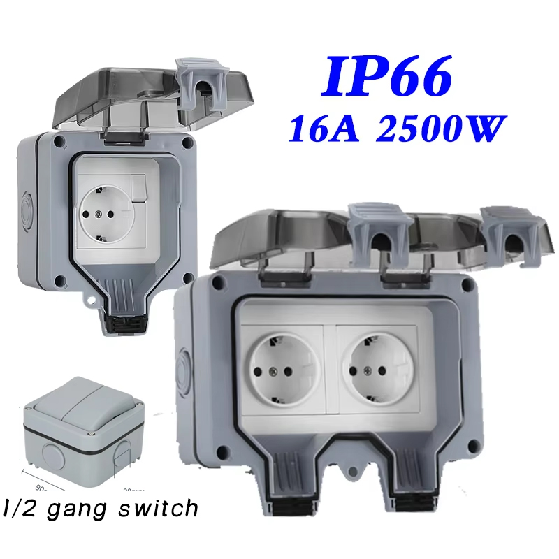 EU KR 屋外壁防水ソケット 16A コンセント韓国電力  - Outdoor Power Outlet Waterproof のレビューと価格