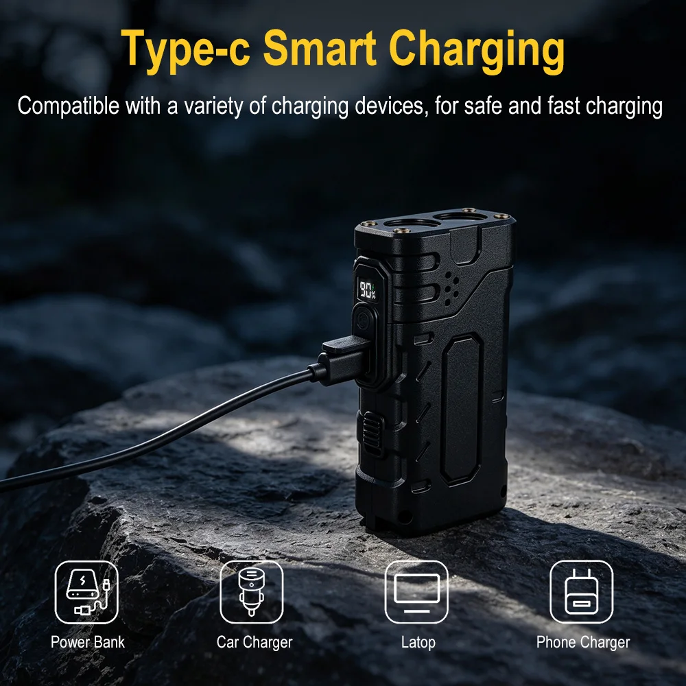 BORUIiT ハンドクランク EDC LED フラッシュラ - Outdoor Power Reno のレビューと価格