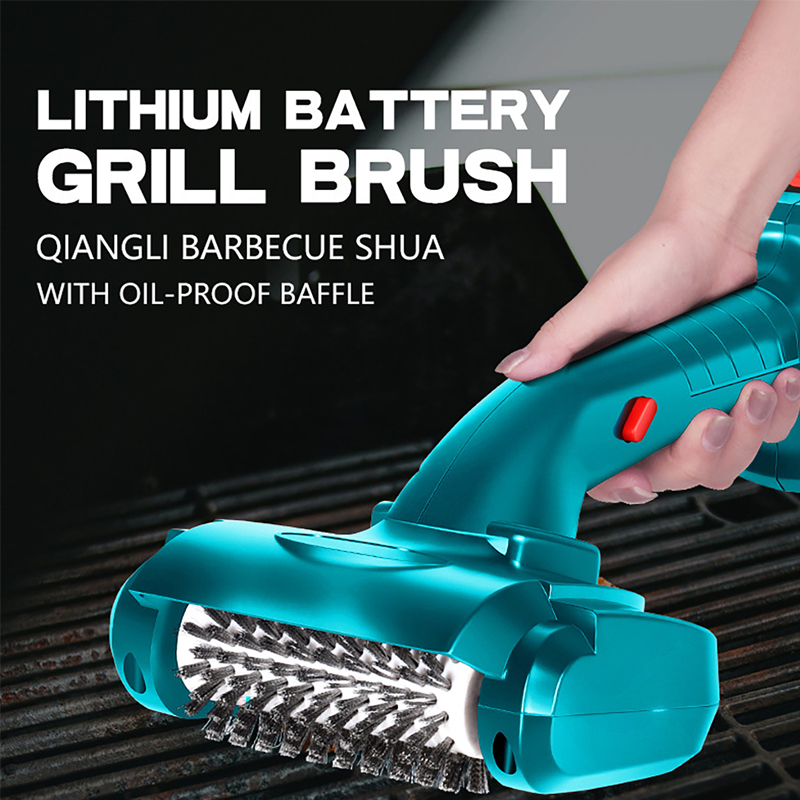 電気バーベキュークリーナーブラシワイヤレスステンレス鋼ロータ - Outdoor Power Grill のレビューと価格