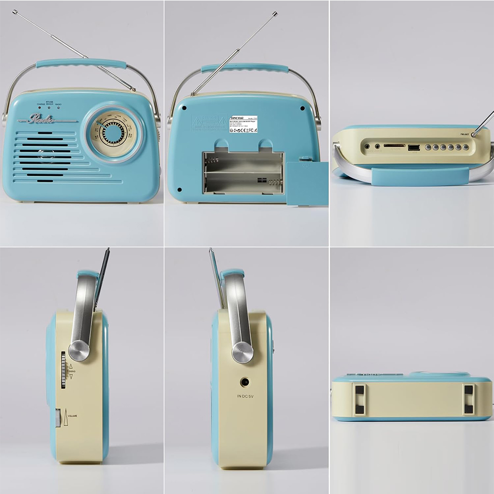 レトロクラシックポータブルBluetoothラジオ USB/ - Outdoor Kitchen Power のレビューと価格